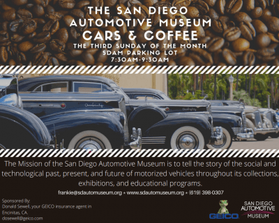 Cars & Coffee - San Diego Automotive Museum @ San Diego Auto Museum