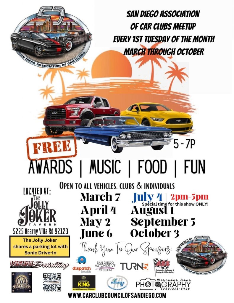 Calendar – Mustang Club of San Diego